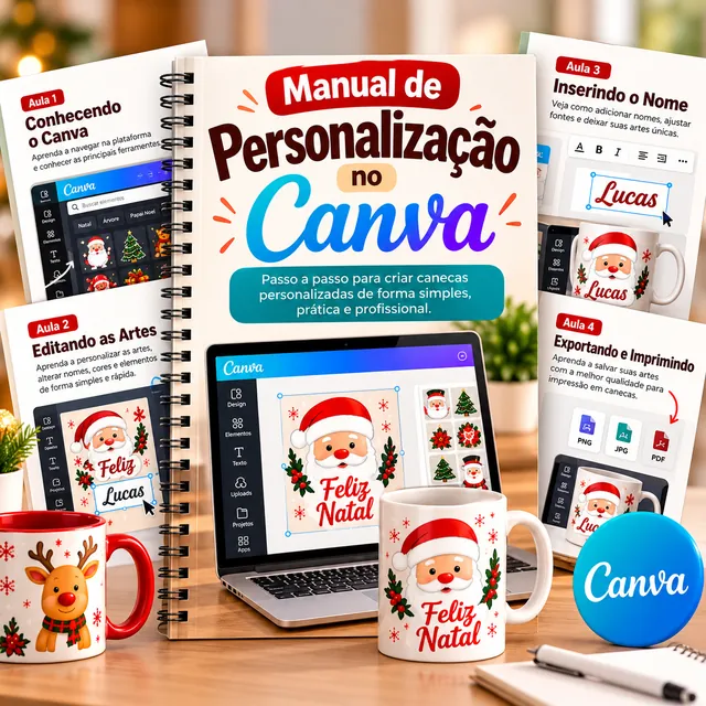 Manual de Personalização no Canva para canecas