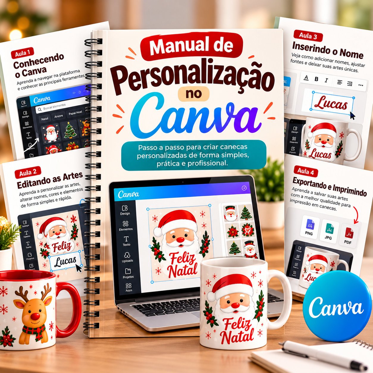 Manual de Personalização no Canva para canecas